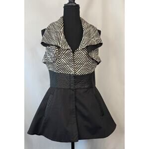 Bebe Womens Vest Jacket Shirt Size M Unique Vintage Versatile Office Party Chic